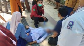 Salah satu siswa yang tumbang usai gerak jalan (madurakita.id). 